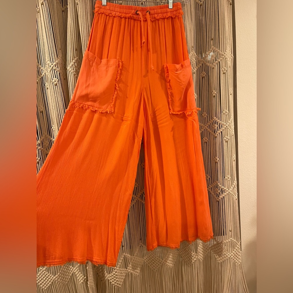 Free People Movement - Wide leg and High waisted beach pant/ swim cover up